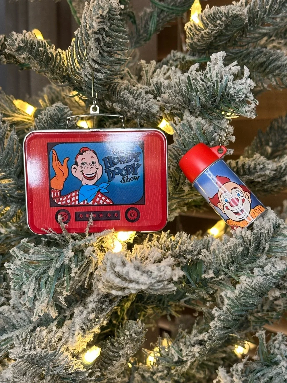 1999 Hallmark Howdy Doody Lunch Box & Thermos Ornament Set